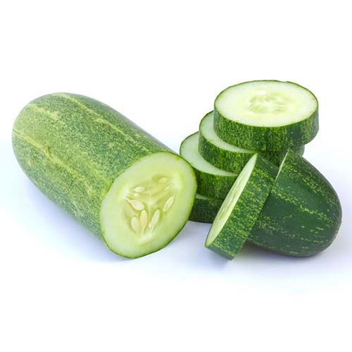 9954535 - green cucumber isolated on white background