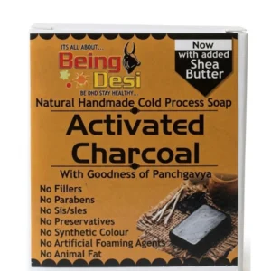 Natural Activated Charcoal Soap (100g) | Anti-Pollution & Panchgavya | ERB