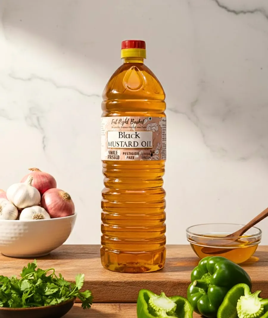 Black Mustard Oil – Single Pressed (0.950 Lt.) Pure & Natural - Image 3