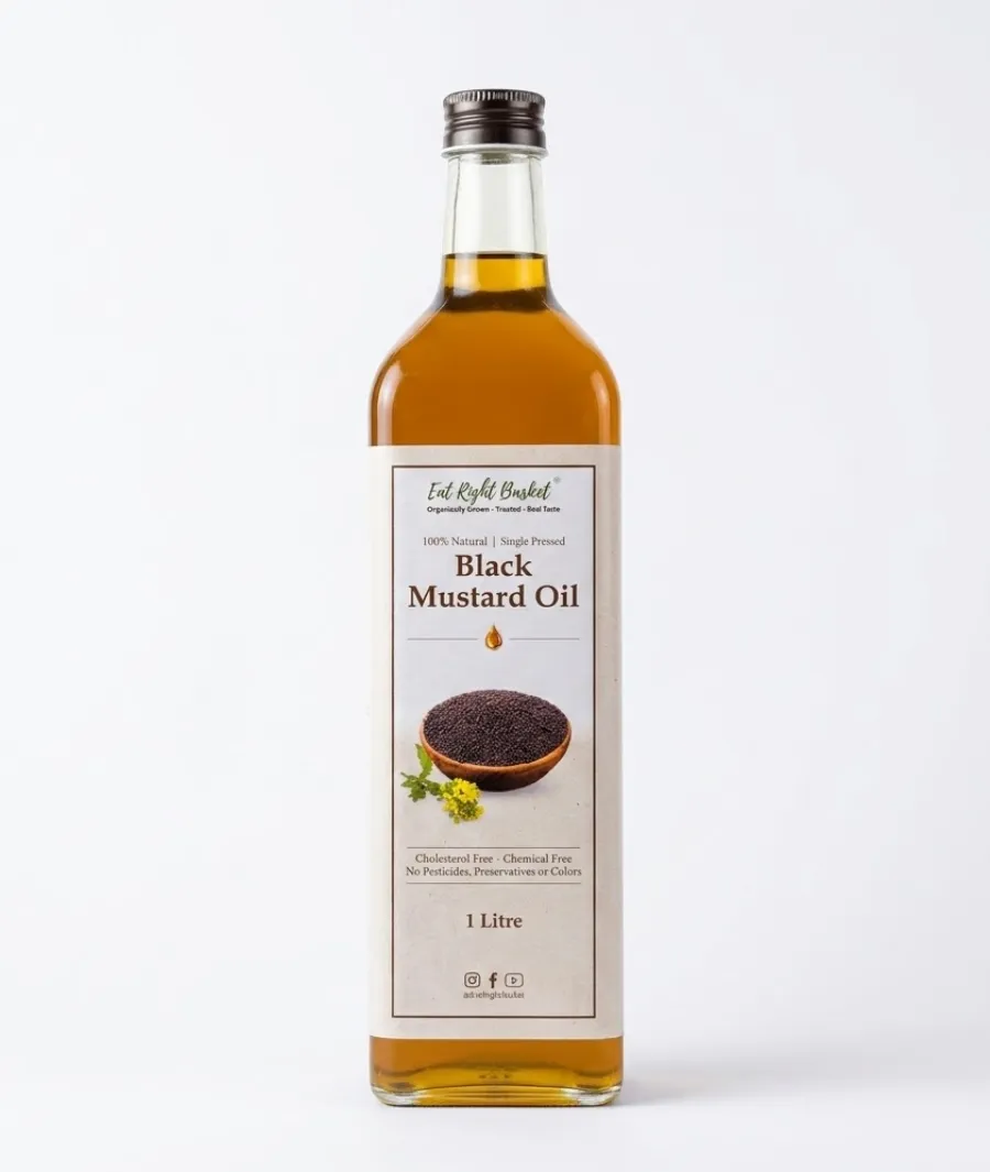 Black Mustard Oil – Glass Bottle (1 Lt.) - Image 2
