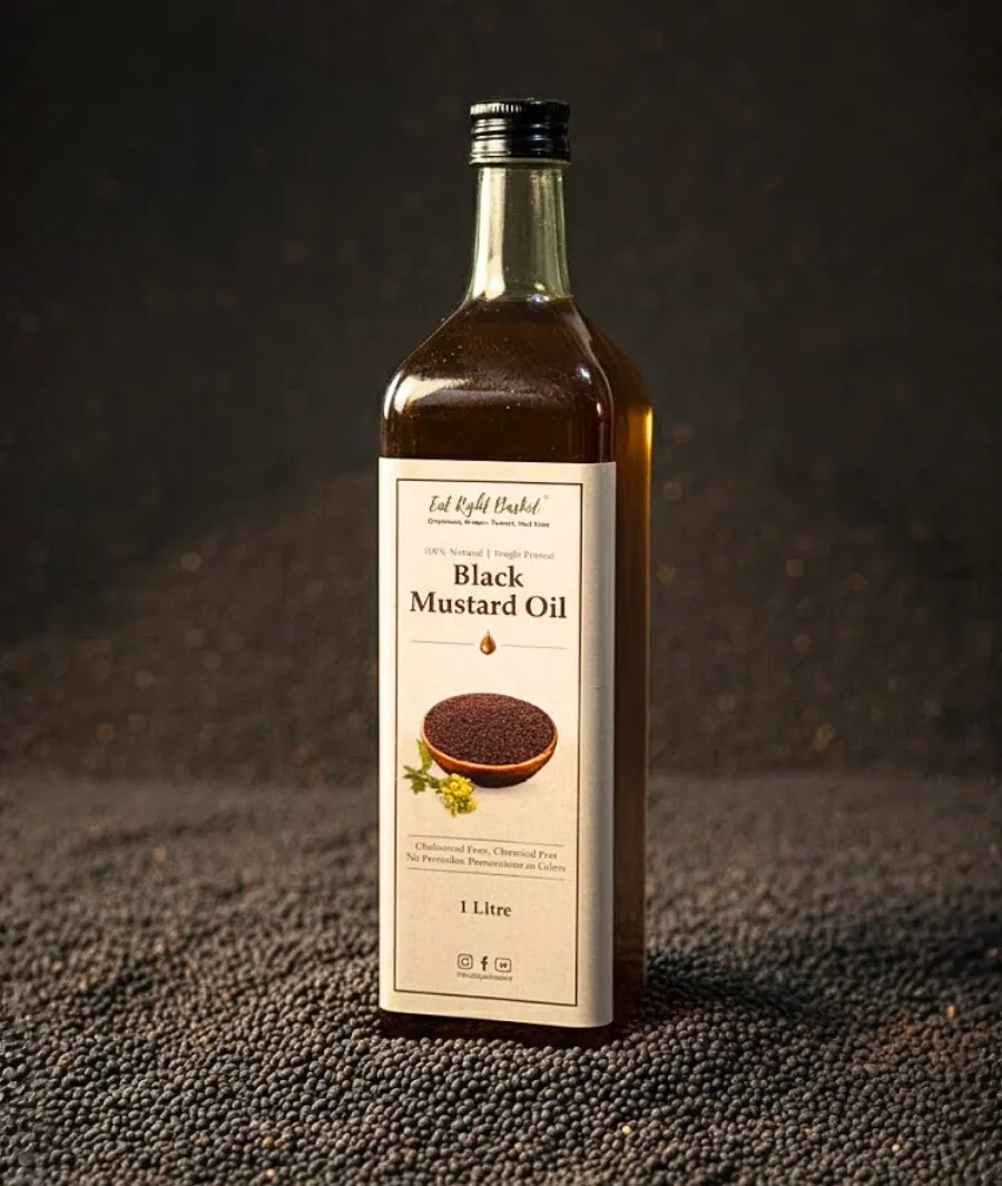 Black Mustard Oil – Glass Bottle (1 Lt.)