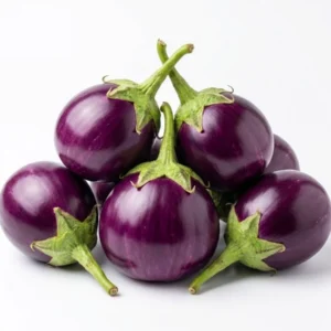 Brinjal – Round (250g) Organically Grown