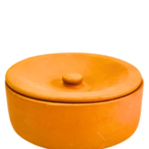 Flat Dahi Handi 1 Litre - Handcrafted Clay