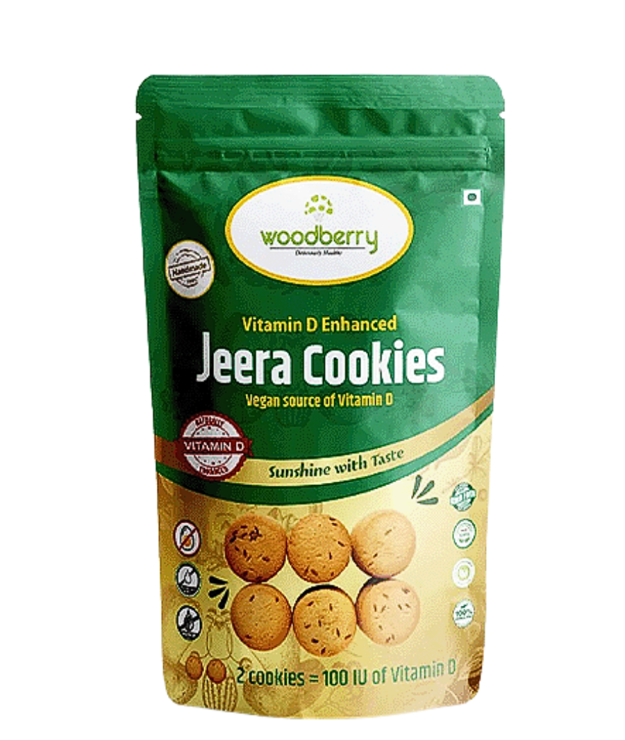 Woodberry Vitamin D Jeera Cookies | Mushroom-Infused Savory Biscuits | ERB