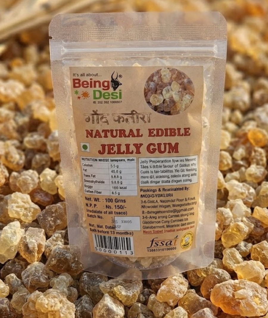 Gond Katira: 100g Edible Jelly Gum | Natural Body Coolant | ERB