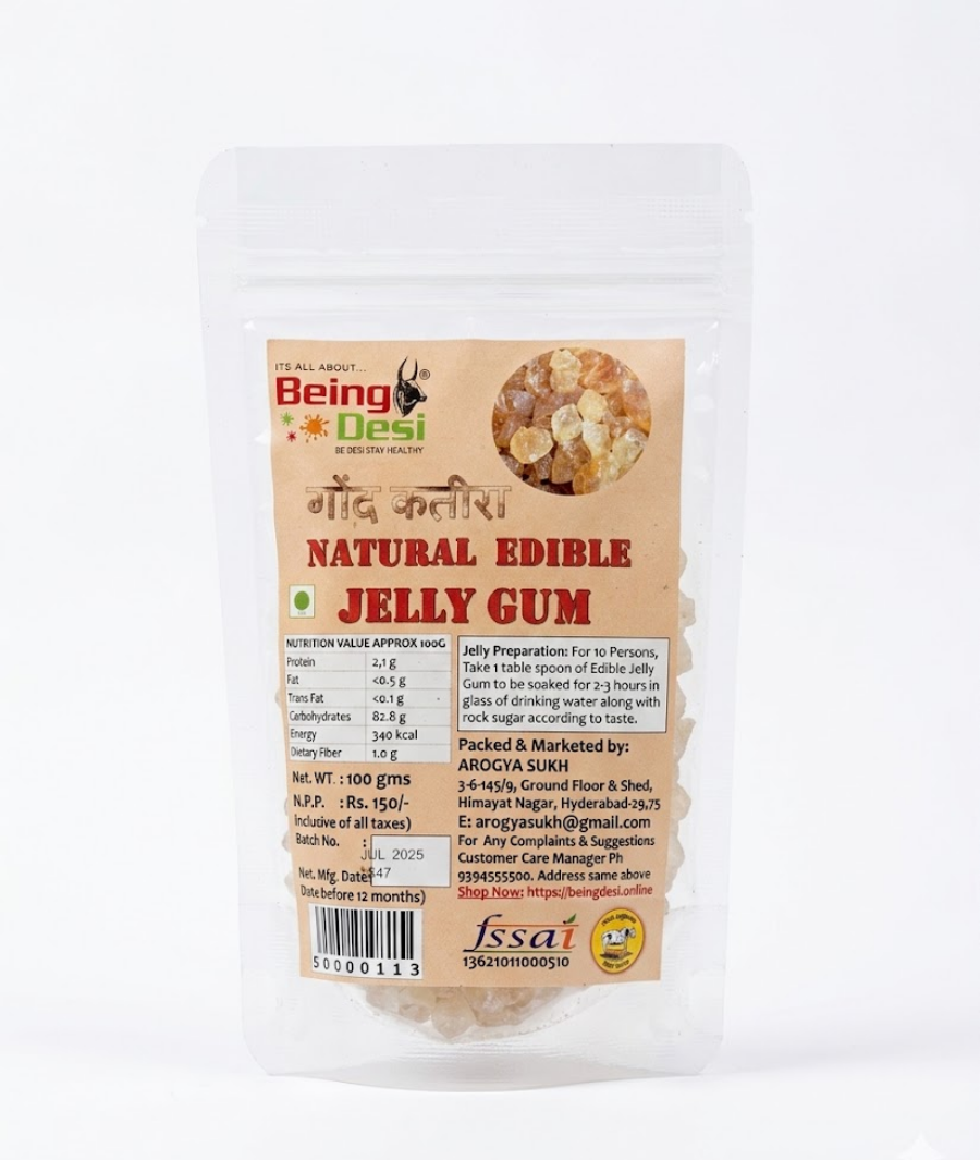 Gond Katira: 100g Edible Jelly Gum | Natural Body Coolant | ERB