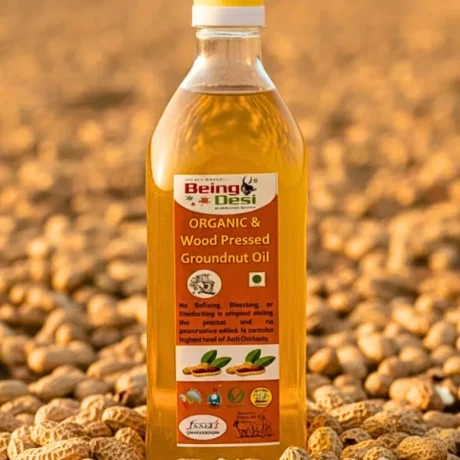 Groundnut Oil: 1 Lt Cold Pressed Peanut Oil | Eat Right Basket