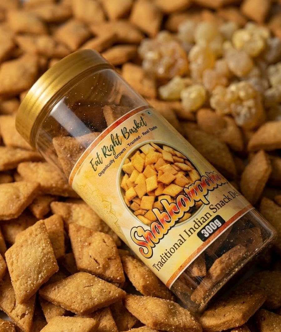 Shakkarpara (300g): Sweet Raw Sugar & Cardamom Snack | ERB