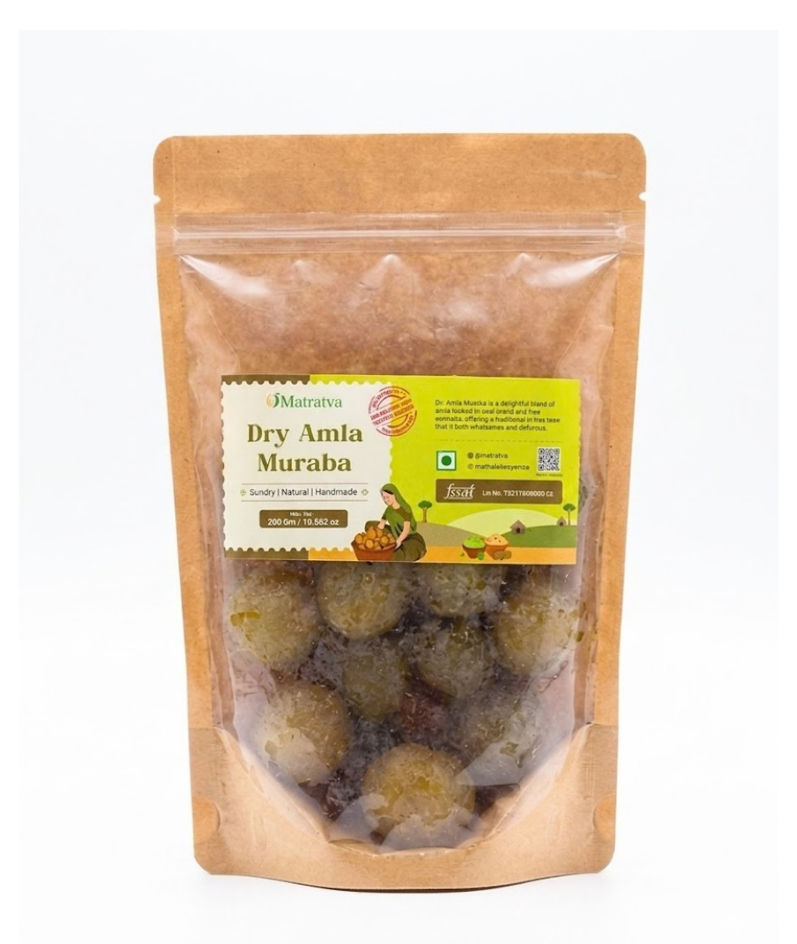 Natural Dry Amla Murabba (300g) | Sun-Dried Indian Gooseberry | ERB