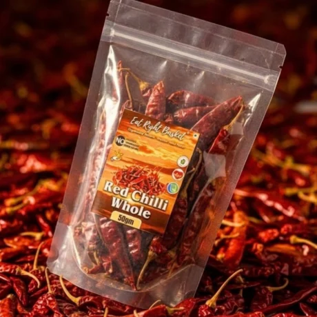 Whole Red Chilli: 50g Sun-Dried Sabut Laal Mirch | ERB