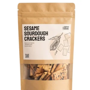 Sourdough Sesame Crackers | Fermented Whole Wheat Snack | ERB