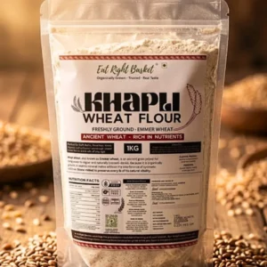 Best Organic Khapli Wheat Flour (1kg) | Eat Right Basket