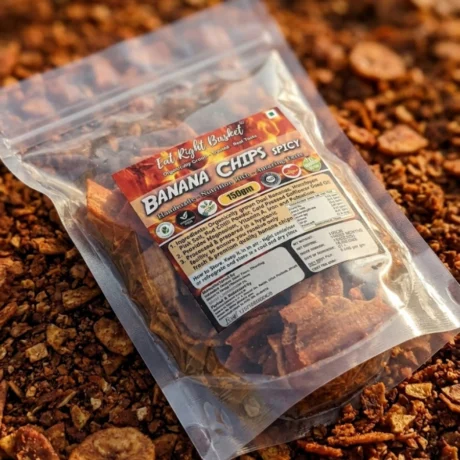 Best Organic Spicy Banana Chips | Cold-Pressed Oil | ERB