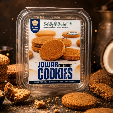Jowar Coconut Cookies (200g) | Best Gluten-Free Millet Biscuits | ERB